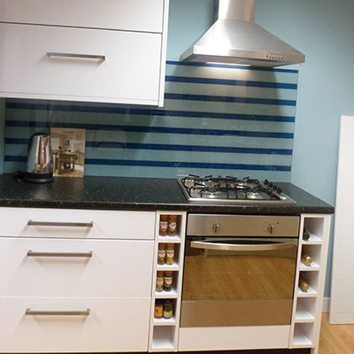 Wine Racks installed as part of kitchen installation in Horsham, West Sussex