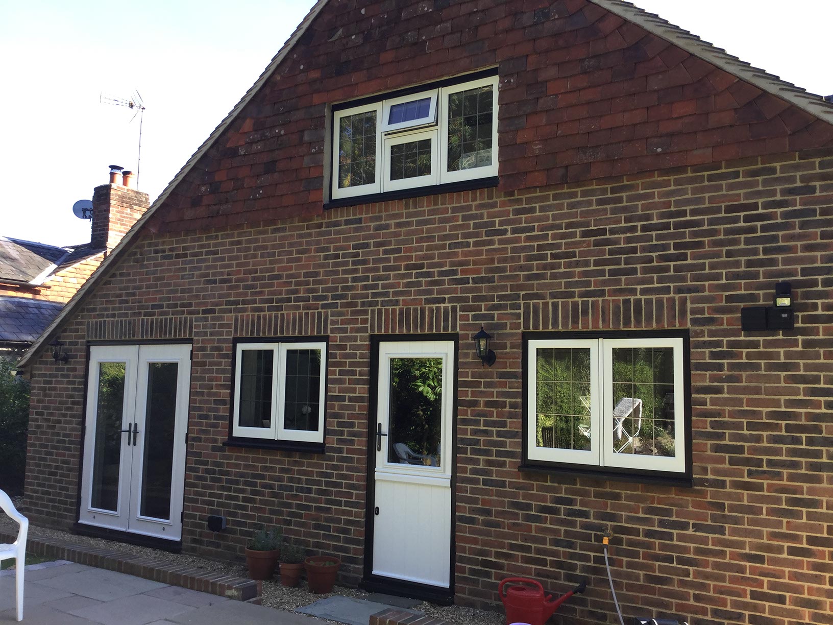 Dual Colour Flush Sash Double Glazed Windows installed in Charlwood, Surrey 2