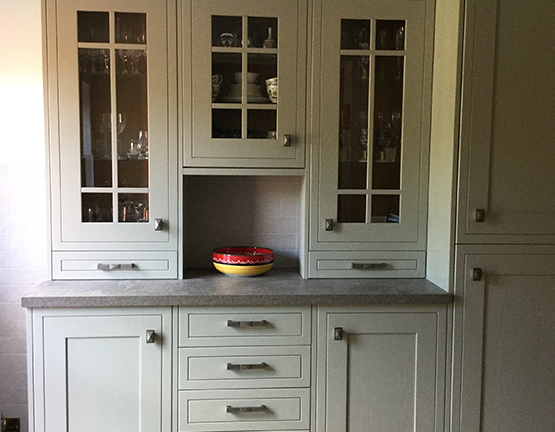 Pastel green kitchen installed in Crawley, West Sussex