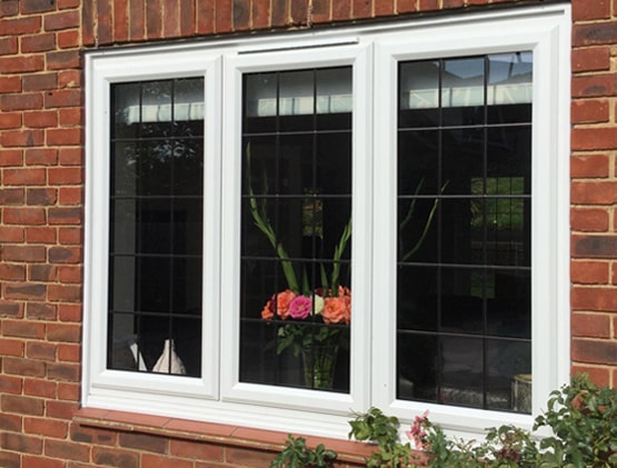 Casement windows with leaded bars installed by Facelift in Horsham, West Sussex