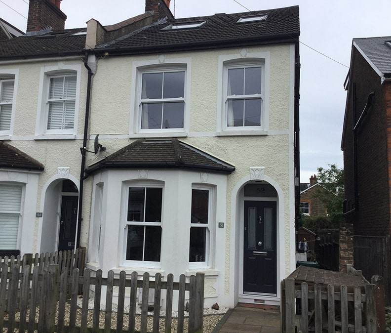 House with Sash Windows installed in Crawley, West Sussex