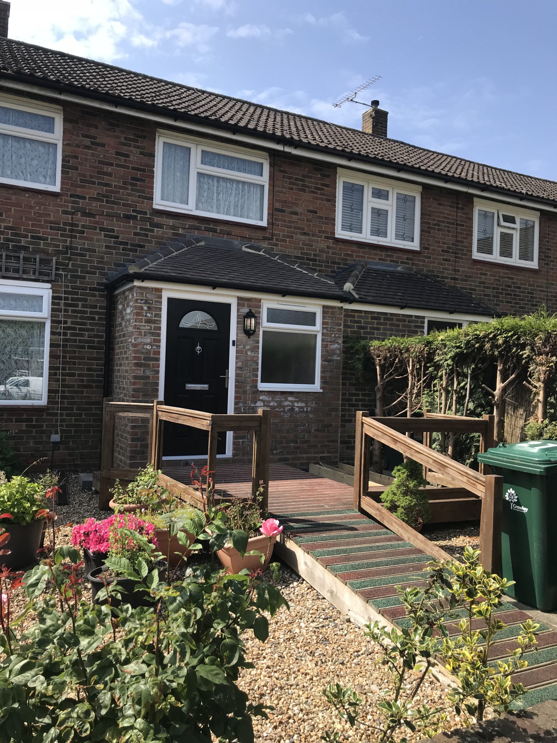 New build porch with composite front door and ramp for wheelchair access scaled Facelift